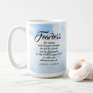 Fürchte dich nicht Bibelvers Blau bewölkter Himmel Kaffeetasse