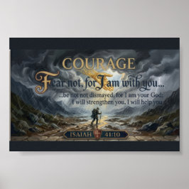 Fürchte dich nicht, denn ich bin bei dir | Jesaja  Poster