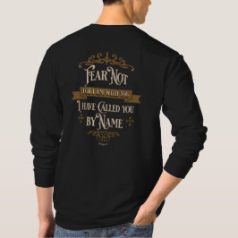 "Fürchte dich nicht" Goldkreuz Vintage-Schrift T-Shirt