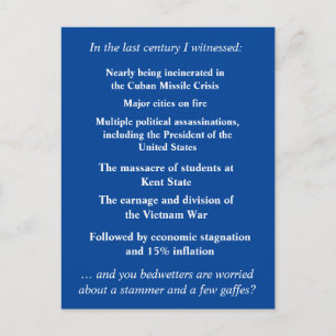 Fürchte dich nicht, Joe Biden zu unterstützen Postkarte