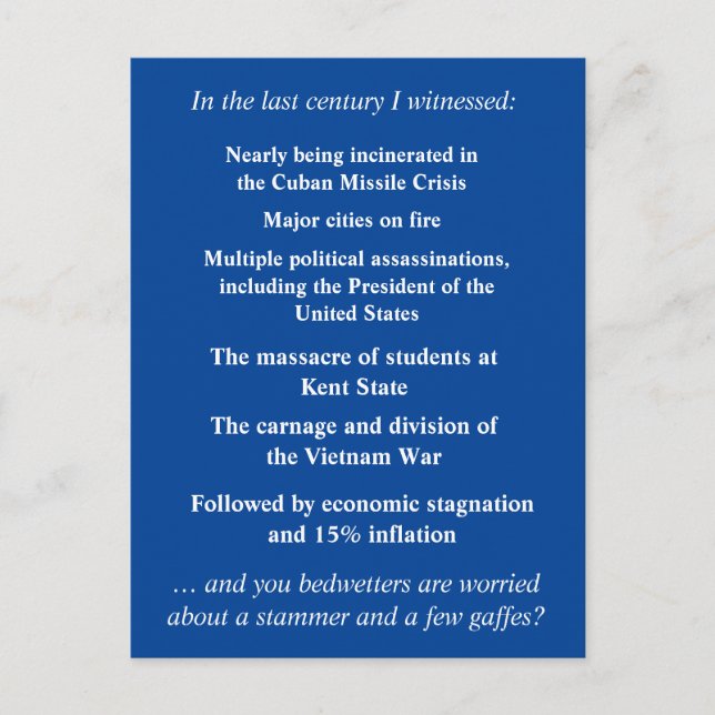 Fürchte dich nicht, Joe Biden zu unterstützen Postkarte (Vorderseite)