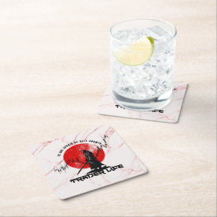 Fürchte dich nicht Motivation Samurai N Marble Rechteckiger Pappuntersetzer
