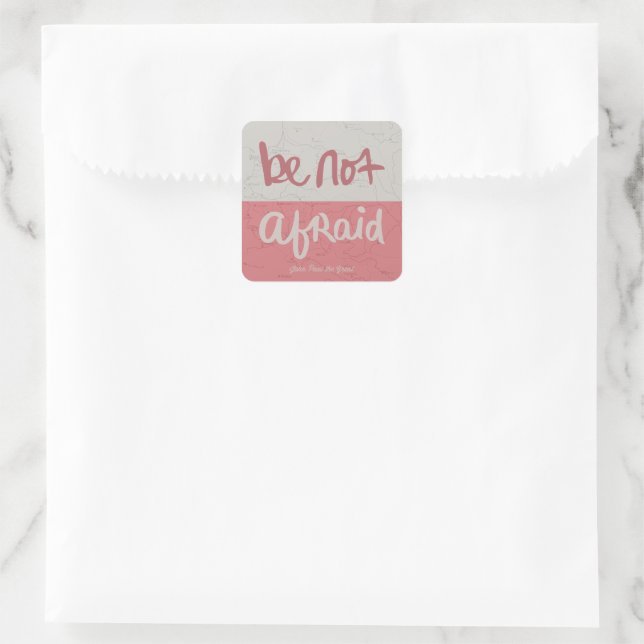 Fürchte dich nicht quadratischer aufkleber (Tasche)