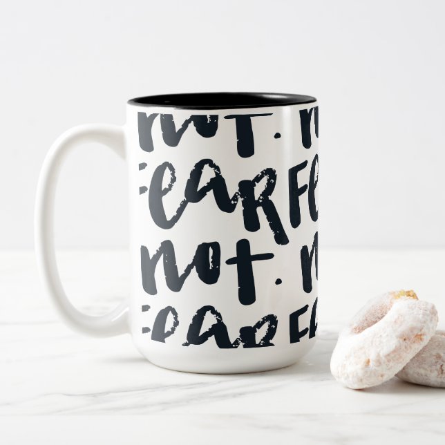 Fürchte dich nicht zweifarbige tasse (Mit Donut)