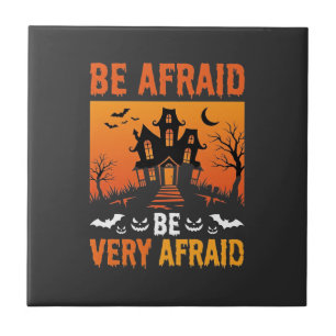 Fürchte Dich Verrücktes Haus Halloween-Design Fliese