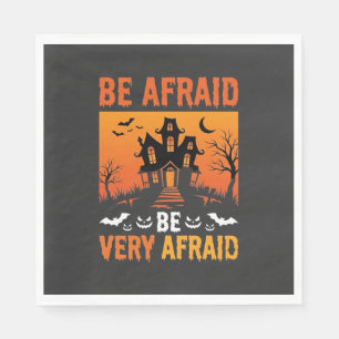 Fürchte Dich Verrücktes Haus Halloween-Design Serviette
