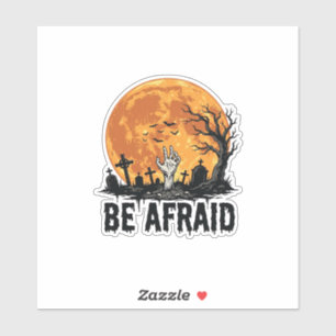 Fürchte dich Vintage Halloween Friedhof Vektor Des Aufkleber