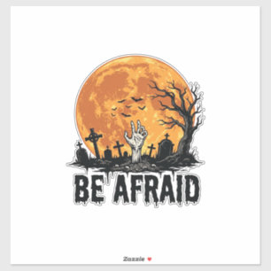 Fürchte dich Vintage Halloween Friedhof Vektor Des Aufkleber