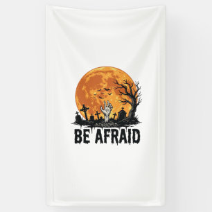 Fürchte dich Vintage Halloween Friedhof Vektor Des Banner