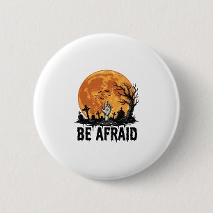 Fürchte dich Vintage Halloween Friedhof Vektor Des Button