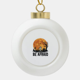 Fürchte dich Vintage Halloween Friedhof Vektor Des Keramik Kugel-Ornament