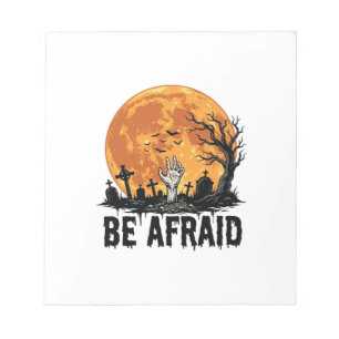 Fürchte dich Vintage Halloween Friedhof Vektor Des Notizblock