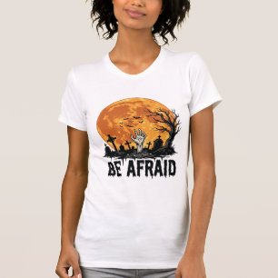 Fürchte dich Vintage Halloween Friedhof Vektor Des T-Shirt