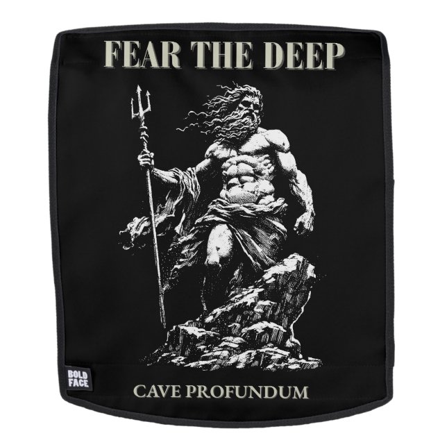 Fürchte die Tiefe – Poseidon Mythisch  Rucksack (Abnehmbare Front)