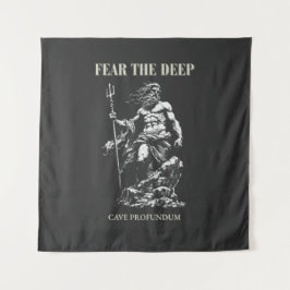Fürchte die Tiefe – Poseidon Mythisch  Wandteppich