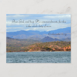 Fürchte Gott und Behalt seine Gebote Postkarte