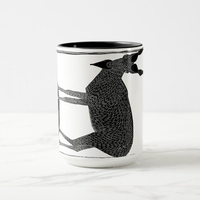 Furchteinflößende Ziege, wenn du Kaffee trinkst! A Tasse (Zentrum)
