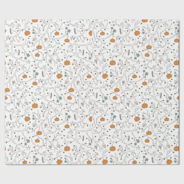 Furchteinflößender Wein für Halloween Geschenkpapier (Saum)