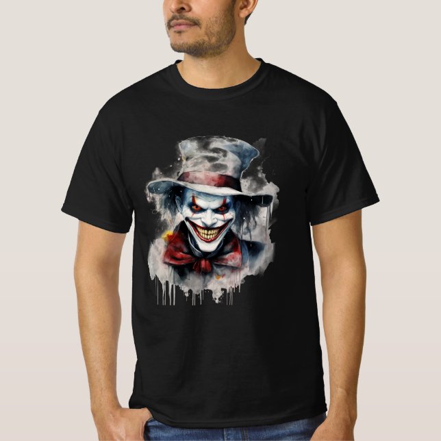 Furchteinflößendes Gesicht: böses Clown-Lächeln zu T-Shirt (Vorderseite)