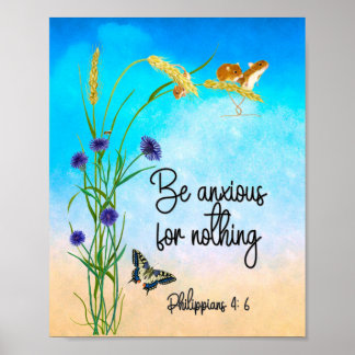 Fürchten Sie auf nichts Philippinen 4:6 Poster