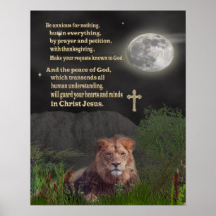 Fürchten Sie sich auf nichts christliches Plakat