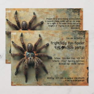 Fürchterlich lustige Spinne Halloween-Party Einladung
