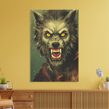 Furchterregende Werwolf-Horror-Illustration