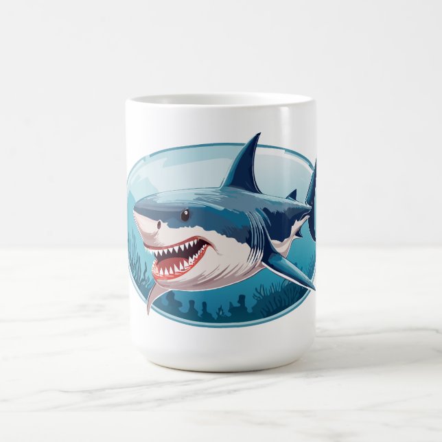 Furchterregender Hai Kaffeetasse (Mittel)
