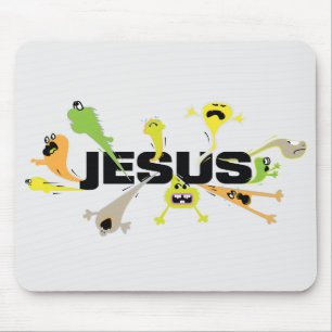 Furchterregender Jesus Mousepad