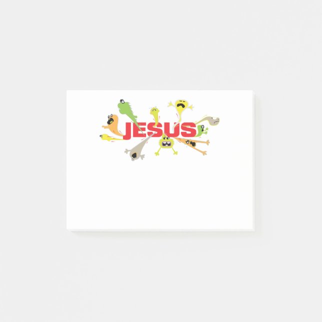Furchterregender Jesus Post-it Klebezettel (Vorderseite)