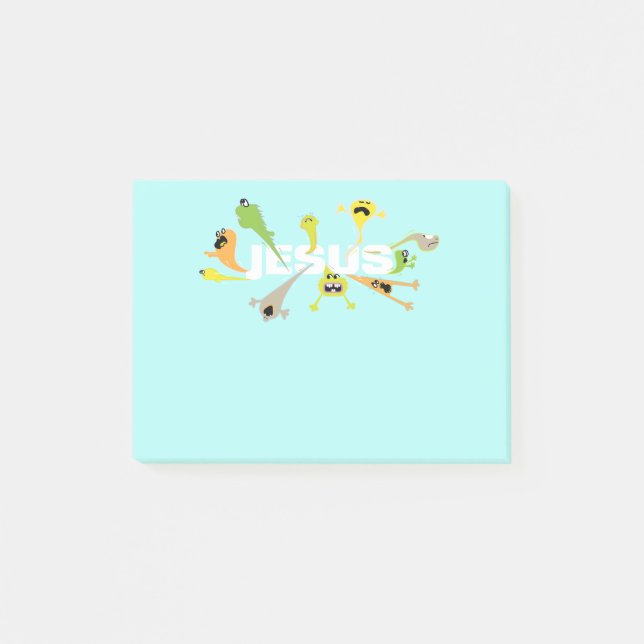 Furchterregender Jesus Post-it Klebezettel (Vorderseite)