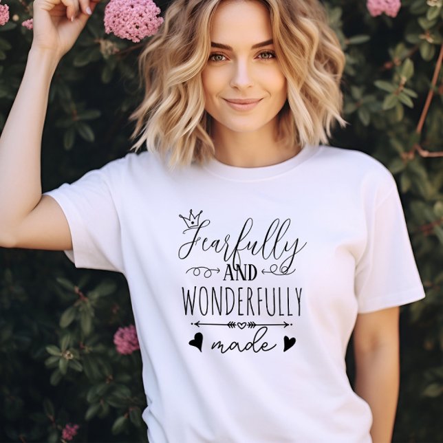 Furchterregender und wunderbar gemachter Minimalis T-Shirt (Fearfully & Wonderfully Made Minimalistic T-Shirt)
