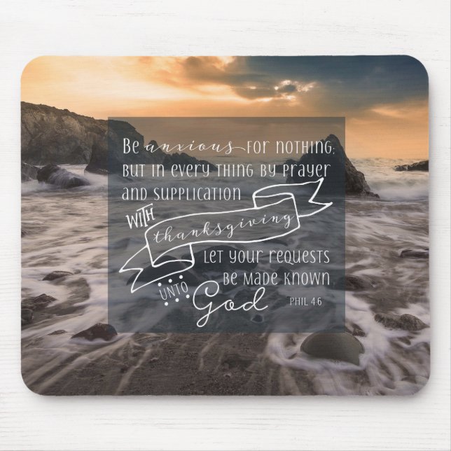 Fürchtet euch vor nichts - Phil 4:6 Mousepad (Vorne)