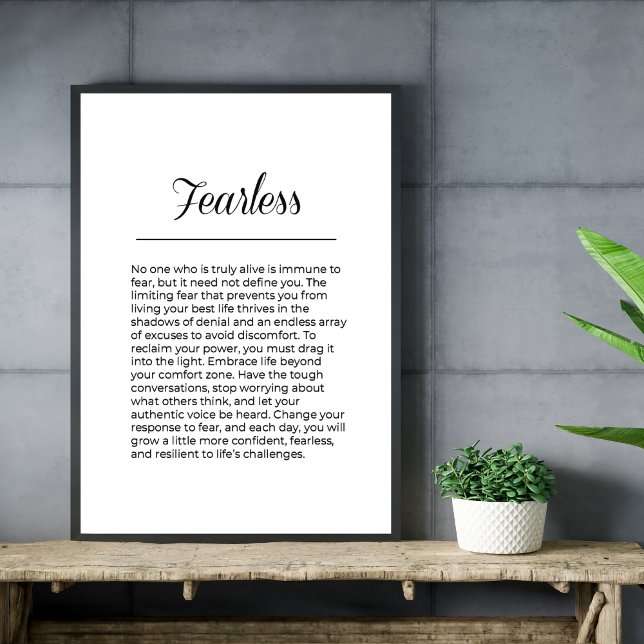 Furchtlos aufblühende Kunst der Inspiration Poster (Von Creator hochgeladen)