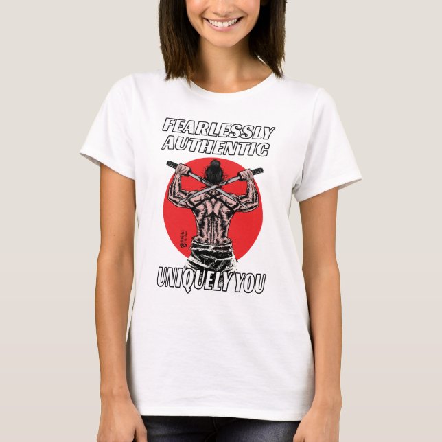 Furchtlos authentische Frauen weiß T-Shirt (Vorderseite)
