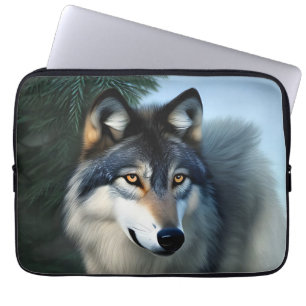 Furchtlos der arktische Wolf, Laptop-Sieb Laptopschutzhülle