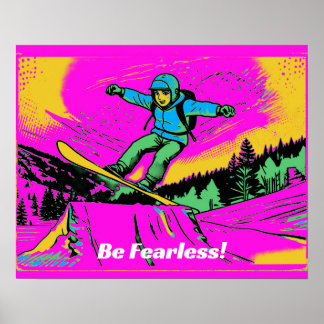 Furchtlos - Snowboarder Poster
