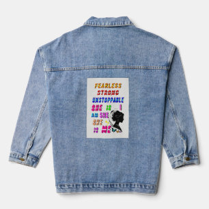 Furchtlos stark und unaufhaltsam ist sie jeansjacke
