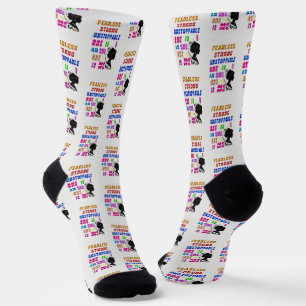 Furchtlos stark und unaufhaltsam ist sie socken