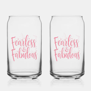 Furchtlos und Fabelhaft Empowerment Typografie Dosenglas