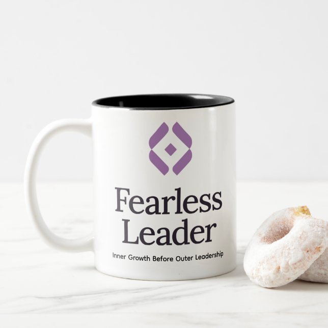 Furchtlos  zweifarbige tasse (Mit Donut)