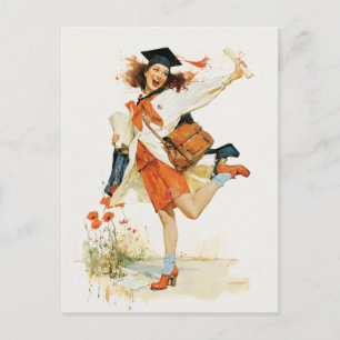 Furchtlose Abschlussfeier Postkarte