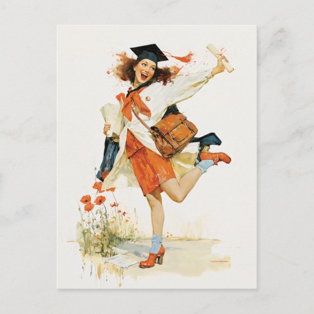 Furchtlose Abschlussfeier Postkarte (Vorderseite)