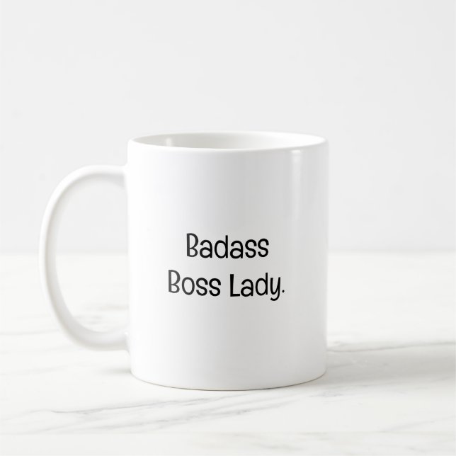 Furchtlose Chefin Kaffeetasse (Links)