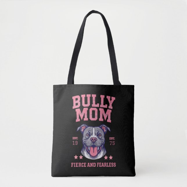 Furchtlose, furchtbare Pitbull-Mama | Schwarze Pit (Vorderseite)