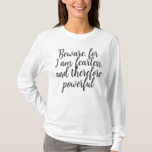 Furchtlose Motivation Frauen Zitat-32450 Tan T-Shirt