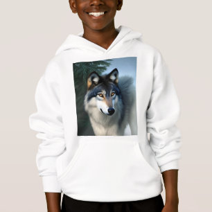 Furchtloser Arktischer Wolf, Kinder Kapuzenpullove Hoodie