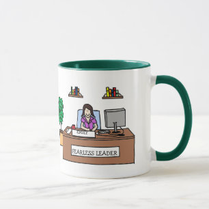 Furchtloser Führer - personalisierte Cartoon-Tasse Tasse