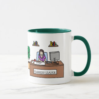 Furchtloser Führer - personalisierte Cartoon-Tasse Tasse