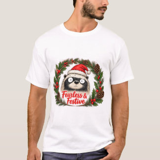 Furchtloser und Festlicher Lustiger Honigdachs-Wei T-Shirt